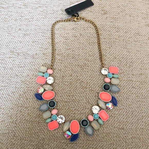 J. Crew Jewelry - J.Crew Colorful Fiesta Statement Necklace in Blues NEW